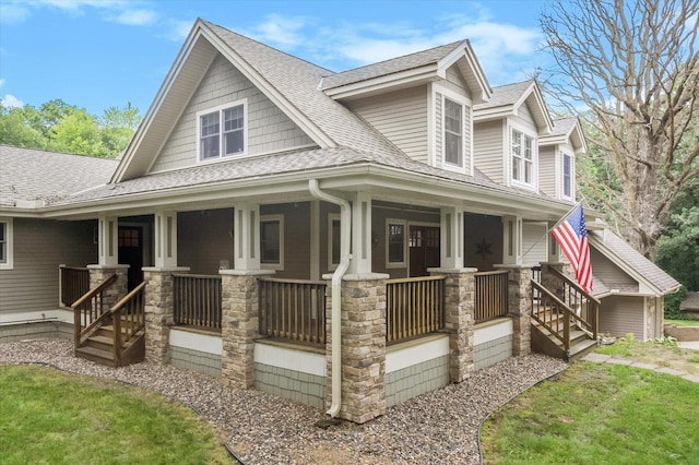 6388 Jasmine Ave N, Stillwater, MN 55082 - view of front of house featuring roof with shingles and covered porch