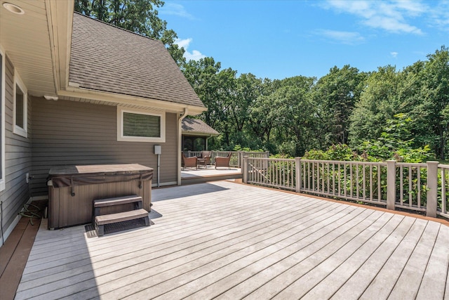 6388 Jasmine Ave N, Stillwater, MN 55082 - deck with a hot tub