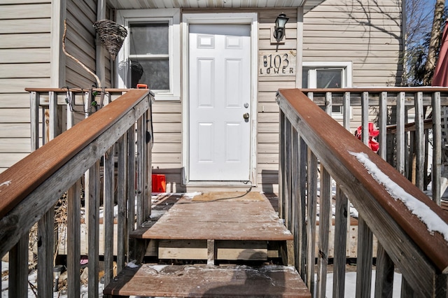 view of doorway to property