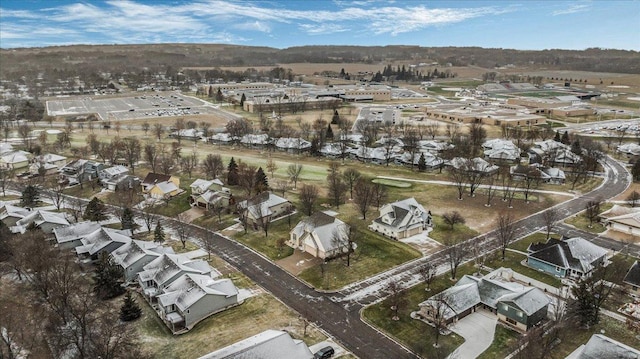 aerial view with a residential view