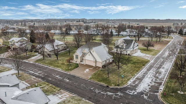 bird's eye view featuring a residential view