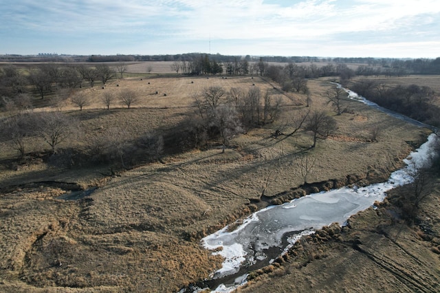 aerial view with a rural view