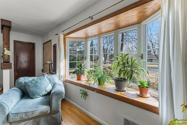 sunroom with visible vents