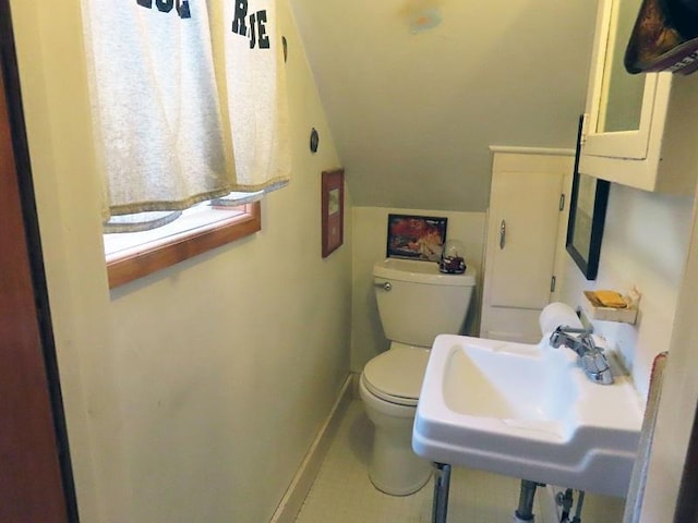 bathroom with sink and toilet