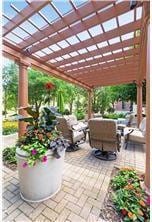 view of patio / terrace featuring a pergola