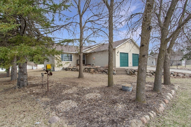 exterior space featuring a garage