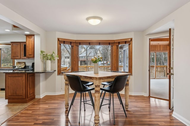 dining room featuring dark wood-type flooring