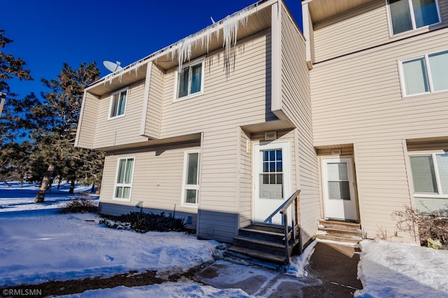 exterior space featuring entry steps