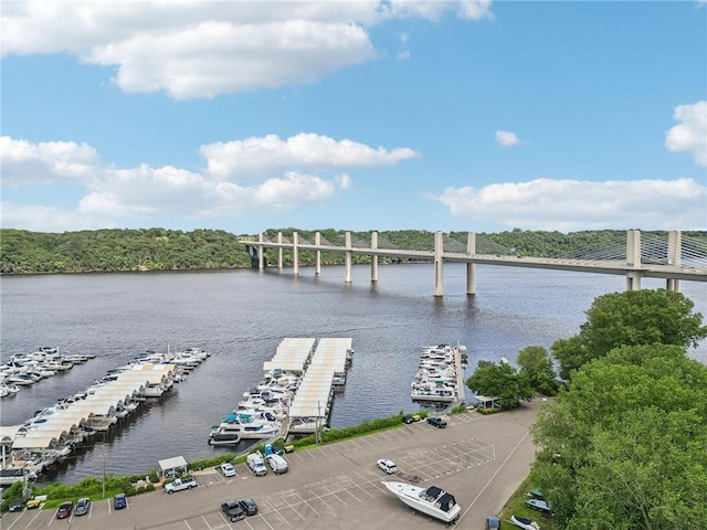 6213 Saint Croix Trl N Unit 102, Oak Park Heights, MN 55082 - water view featuring a notable bridge