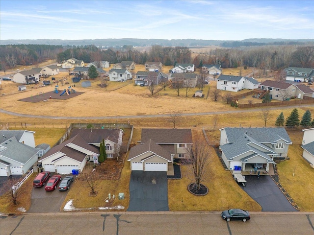 bird's eye view featuring a residential view