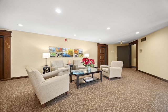 view of carpeted living room