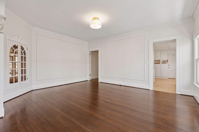 1625 25th St, Minneapolis, MN 55405 - empty room with wood finished floors and crown molding