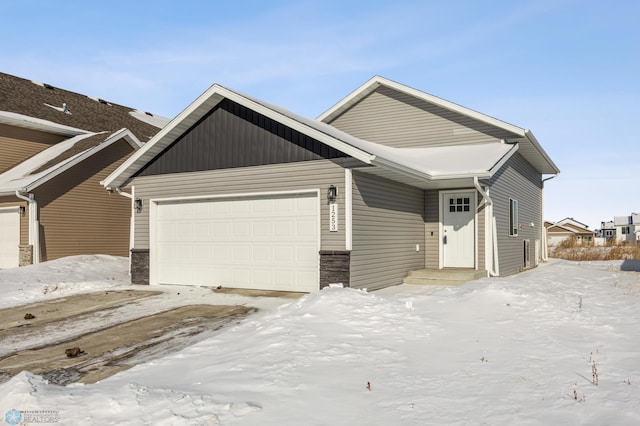 view of front of house featuring a garage