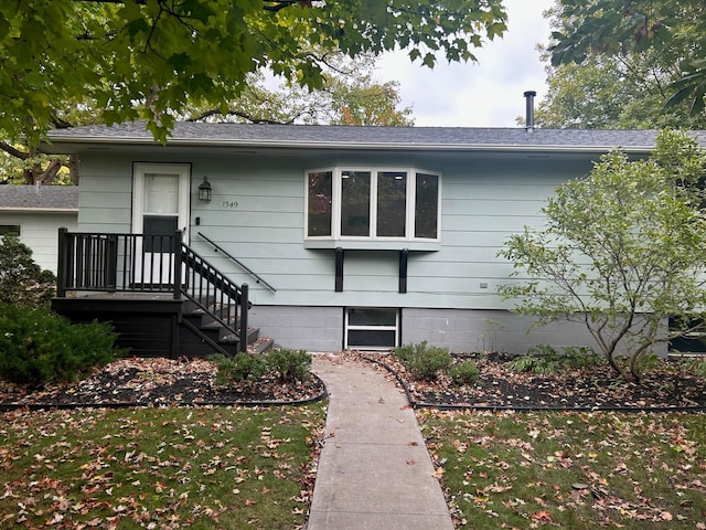 view of bungalow-style home