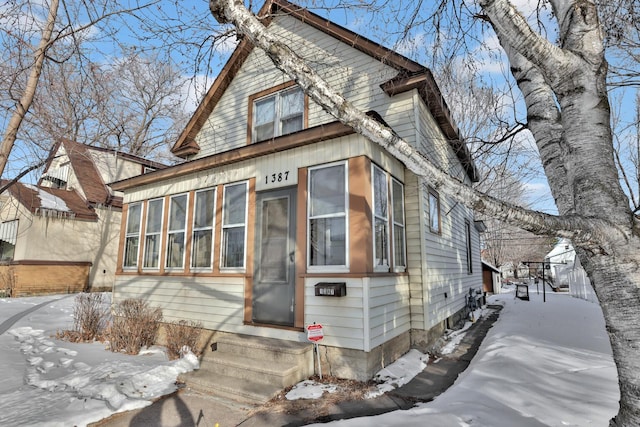 view of front of home featuring entry steps