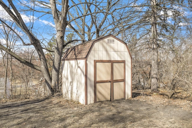 view of shed