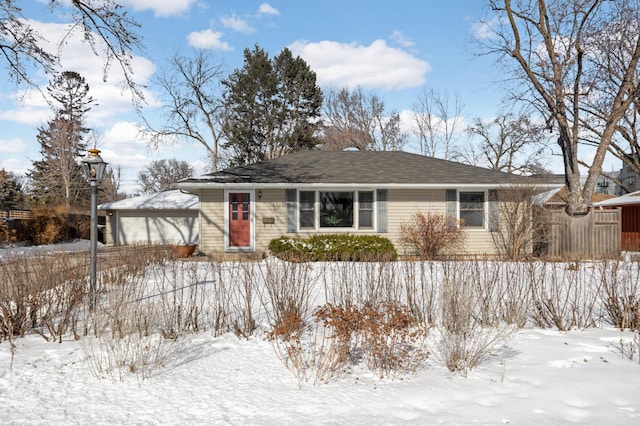 view of front of home featuring a garage