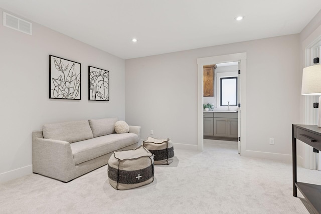 5455 Rolling Hills Pkwy, Victoria, MN 55318 - living room with baseboards, light carpet, and recessed lighting