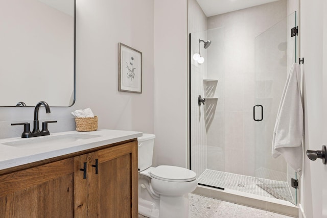 5455 Rolling Hills Pkwy, Victoria, MN 55318 - bathroom with toilet, vanity, and a stall shower