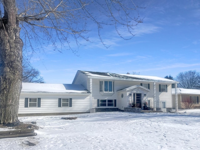 view of split foyer home