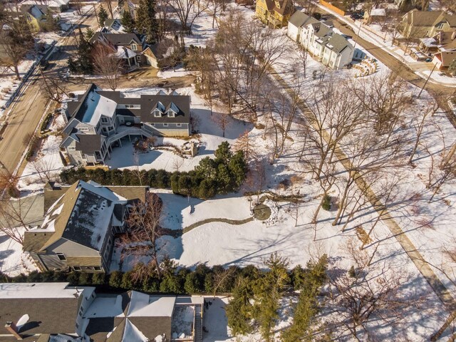 221 George St, Excelsior, MN 55331 - snowy aerial view featuring a residential view