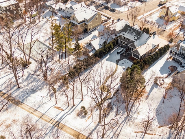 221 George St, Excelsior, MN 55331 - snowy aerial view with a residential view