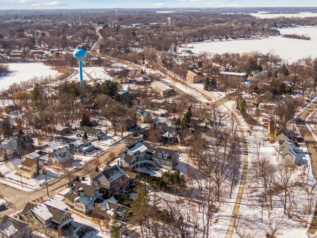221 George St, Excelsior, MN 55331 - snowy aerial view featuring a residential view