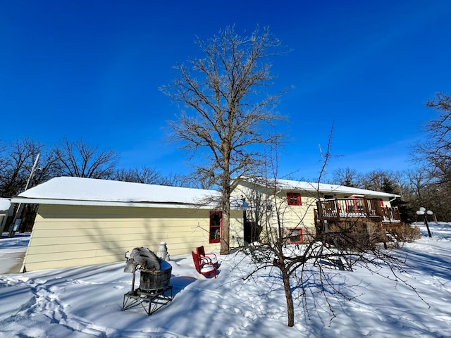 exterior space featuring a deck