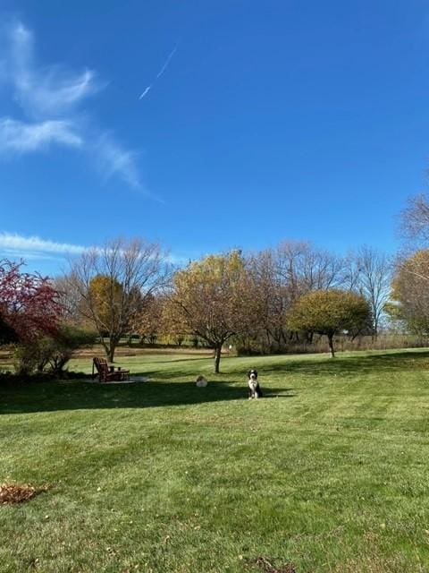 view of home's community featuring a lawn