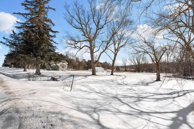 view of snowy yard