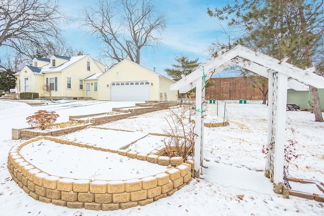 view of snowy yard