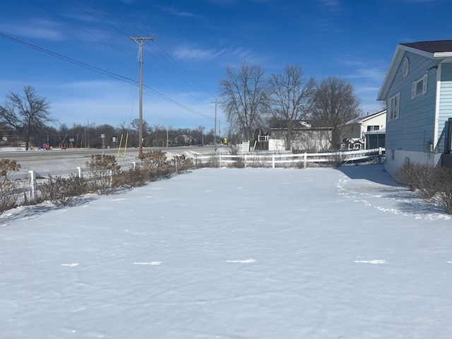 view of snowy yard