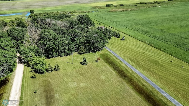 aerial view featuring a rural view