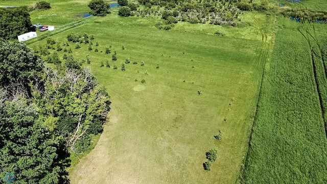 aerial view with a rural view