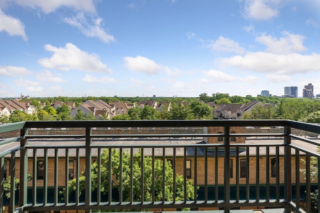 balcony featuring a residential view