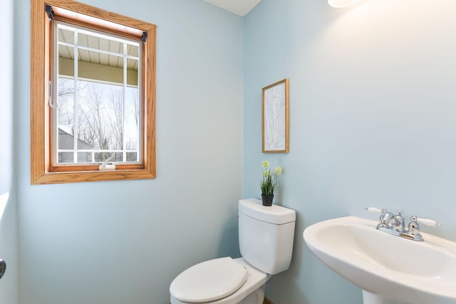 bathroom with a sink and toilet