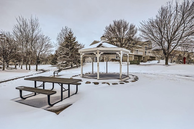 view of community featuring a gazebo