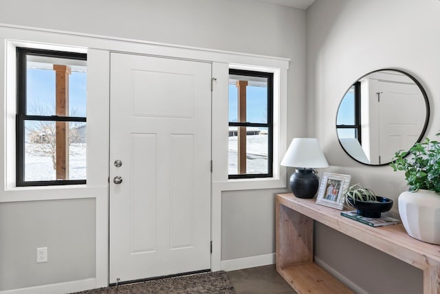 entrance foyer with baseboards