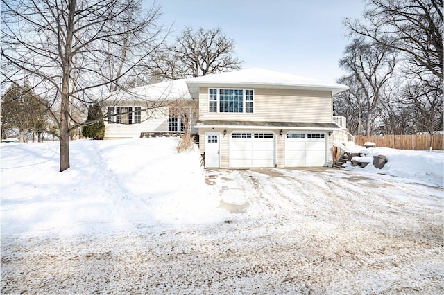 view of front facade with an attached garage