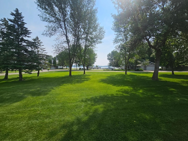 view of property's community featuring a yard