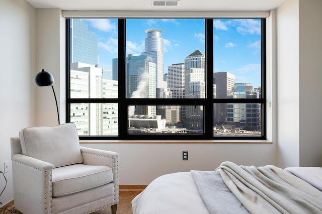 500 Grant St Unit 1302, Minneapolis, MN 55404 - bedroom with visible vents and a city view