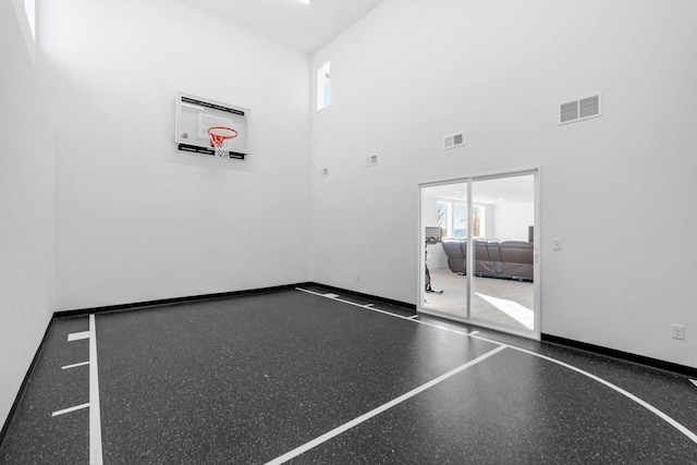 view of basketball court featuring basketball court