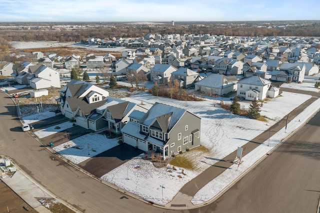 drone / aerial view with a residential view