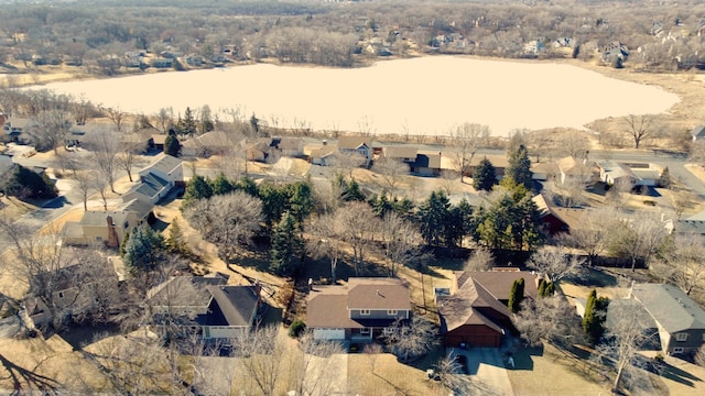 aerial view with a residential view