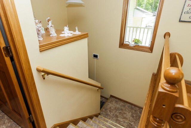 stairs with baseboards