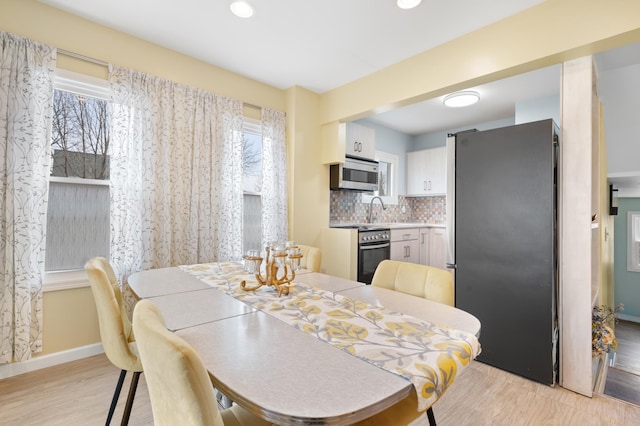 949 9th Ave SE, Rochester, MN 55904 - dining room featuring recessed lighting, light wood-type flooring, and baseboards
