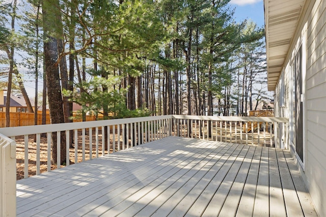 wooden terrace with fence