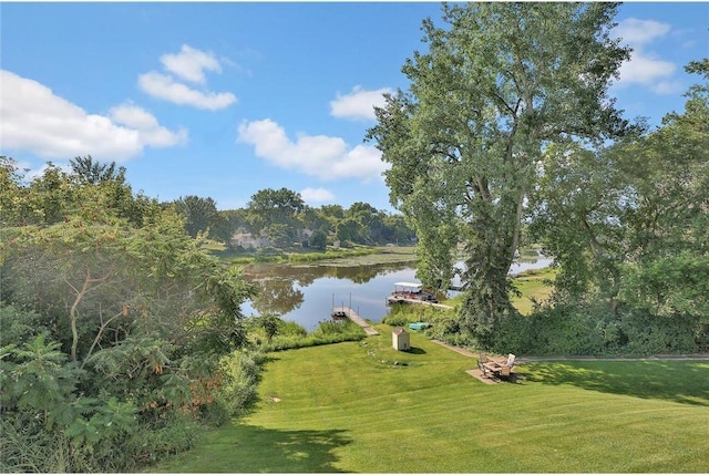 13413 Pine View Pl, Lindstrom, MN 55045 - water view featuring a boat dock