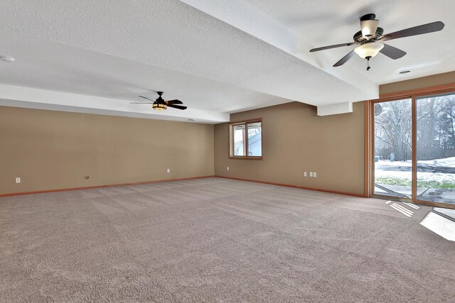 13413 Pine View Pl, Lindstrom, MN 55045 - empty room featuring light carpet, a ceiling fan, and baseboards