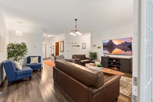 living room featuring wood finished floors